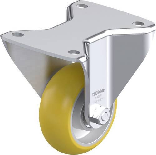 Blickle Stahlblech-Bockrolle BH-ALTH 101K-3-CO in Silber, Rad-Durchmesser: 100 mm, Tragfähigkeit: 420 kg - Bild 1