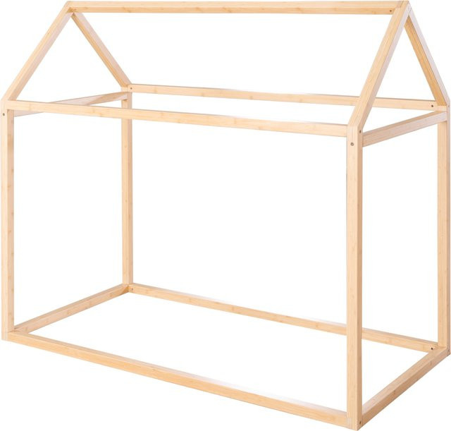 Roba Montessori Hausbett aus Bambus in Weiß - Bild 1