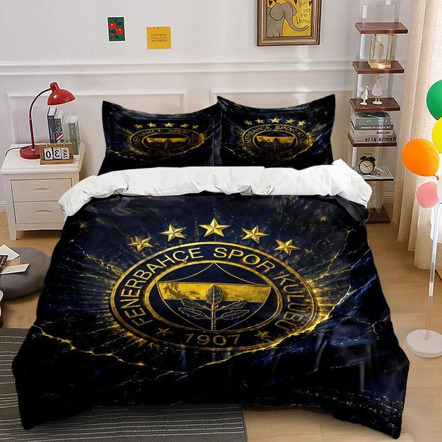 Fenerbahçe Sportverein Bettwäsche-Set SOOS in Schwarz mit Bettbezug und 2 Kissenbezügen, B/T/H: 140 x 200 cm - Bild 1