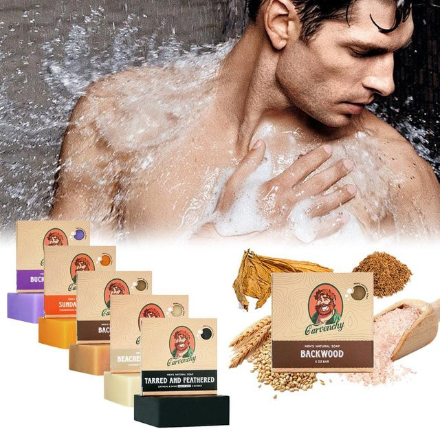 Carvenchy Backwood Badeseife für Herren, Peeling-Reinigungsseife - Bild 1