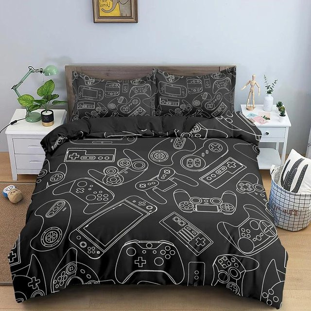 Gaming Bettwäsche-Set für Jungen von Creative Homewares mit Gaming-Motiv aus Polyester, EU Single, B/H: 135 x 200 cm - Bild 1