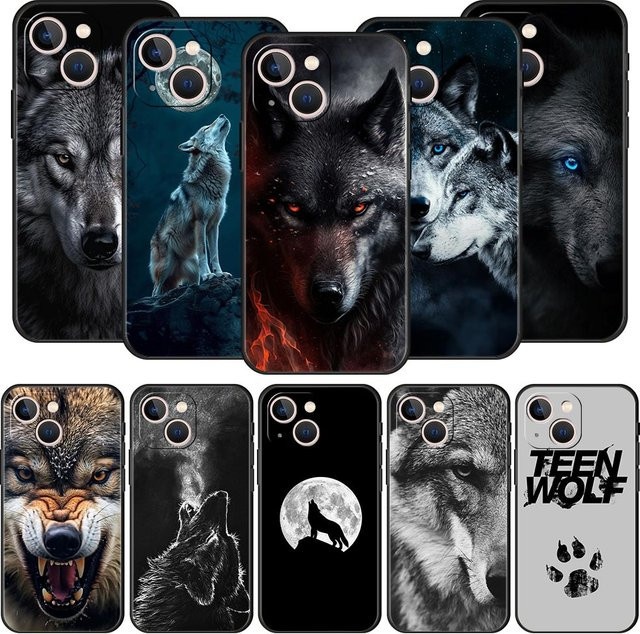 Stoßfeste Silikon-Handyhülle mit Wolfs-Motiv für iPhone 11 bis iPhone 17 Pro Max von jamular - Bild 1