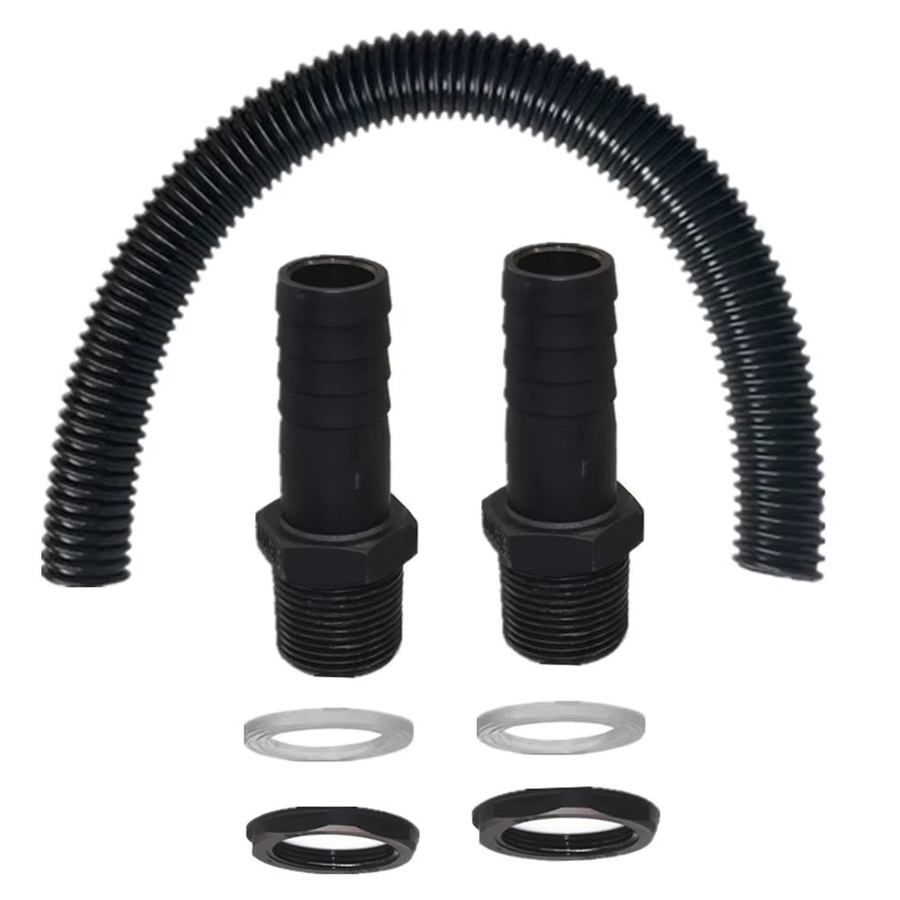 Regenwasserfass Anschluss-Kit aus Kunststoff in Schwarz mit 25mm Schlauchanschluss und Rohrverlängerung - Bild 4