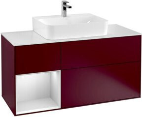 V&B Waschtischunterschrank Finion mit Wandbeleuchtung, Farbe Weiß, Breite: 120 cm, Höhe: 50,1 cm, Tiefe: 50,1 cm - Bild 1