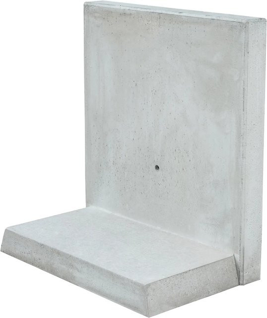 Diephaus L-Stein bewehrt Grau B: 105 cm, H: 100 cm, T: 60 cm, Tiefe: 12 cm - Bild 1