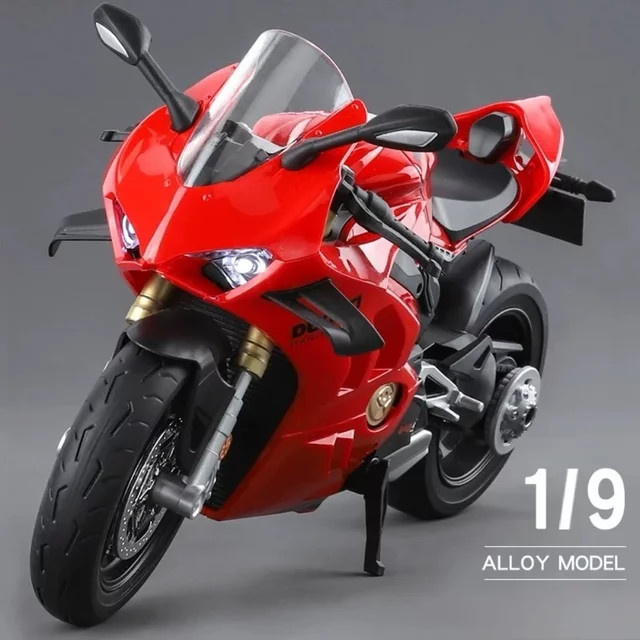 caipo V4S 1199 Motorradmodell, Maßstab 1:9, Metall, mit Licht und Sound - Bild 1