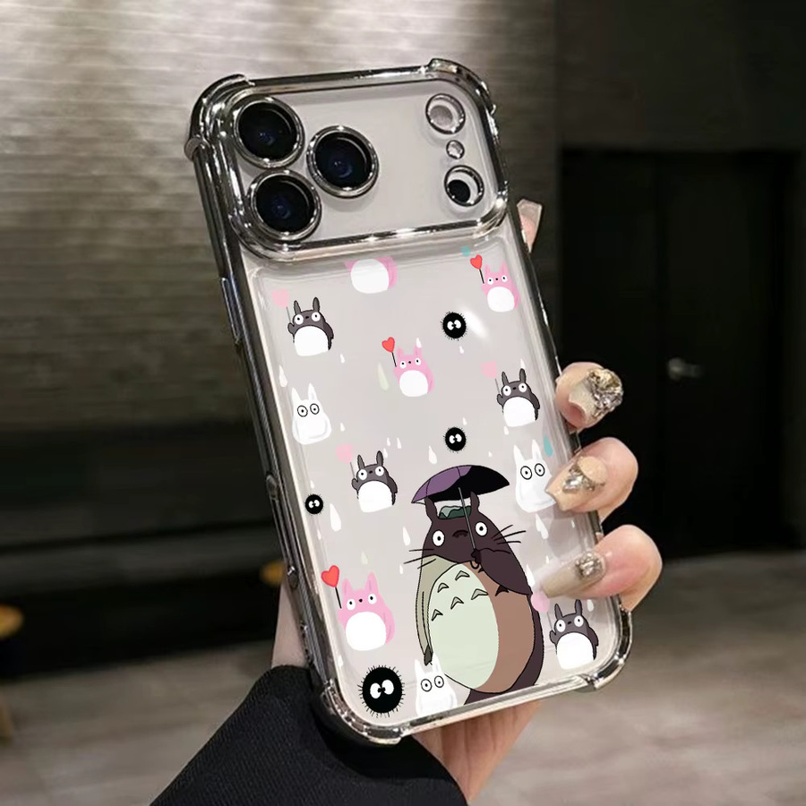 Stoßfeste und transparente Handyhülle mit Cartoon-Totoro-Design für Google Pixel 10 9 9A 8 8A 7 7A Pro XL 5G - Bild 2