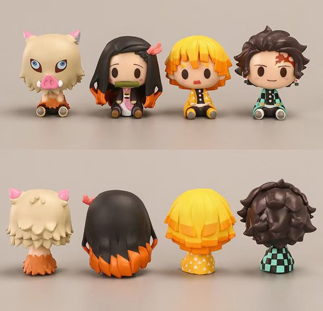Bandai Demon Slayer Q-Version Sitzende Figuren, 4-teiliges Set - Bild 1