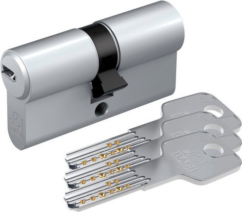 BASI Profil-Doppelzylinder verschiedenschließend silber 40/75 mm - Bild 1