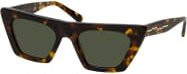 Mister Spex Modest 2014 R22 Sonnenbrille, Cat Eye, Damen, Kunststoff, braun grün - Bild 1