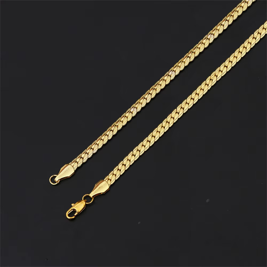 Halskette Edelstahl, Schlange Link, Gold Silber Farbe, Unisex - Bild 3