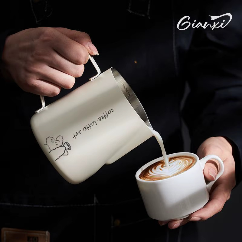 Gianxi Kaffeebecher aus Edelstahl 304 in Schwarz oder Weiß mit 350 ml Fassungsvermögen - Bild 4