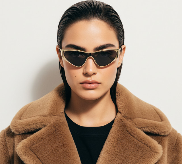 TWOOO Cat-Eye Sonnenbrille, Vollrand, Metall, Damen - Bild 1