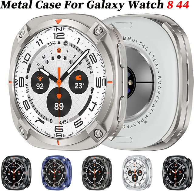 CHIICSMART Schutzhülle für Samsung Galaxy Watch 8, 44 mm, Aluminiumlegierung, Silber, Unisex - Bild 1