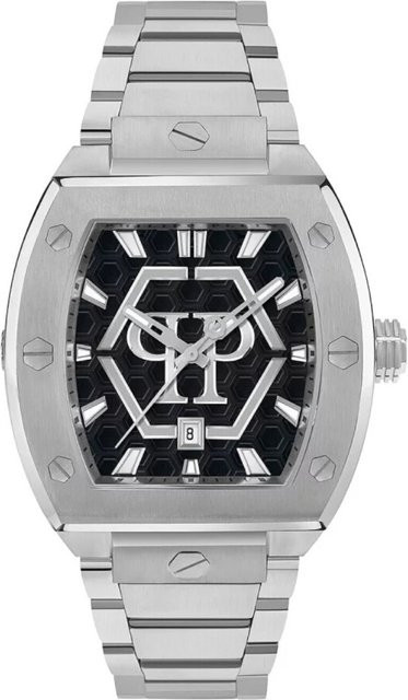 Philipp Plein Herrenuhr, Quarz, Edelstahl, Schwarz, 44 mm, 5 ATM - Bild 1