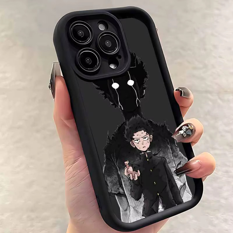 Mob Psycho 100 Silikonhülle für Apple iPhone 11 bis 17 Pro Max mit Augen-Ladder-Design - Bild 3