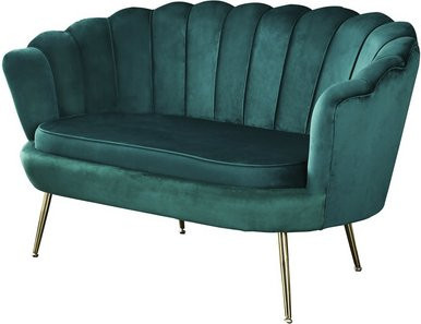 SalesFever Muschelsofa mit Samtbezug in Grün und Goldfarben, Höhe: 78 cm - Bild 1