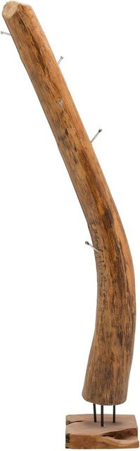 Premium Living Kleiderständer aus Holz in Teakfarben Braun, H: 180 cm, B: 32 cm, T: 32 cm - Bild 1