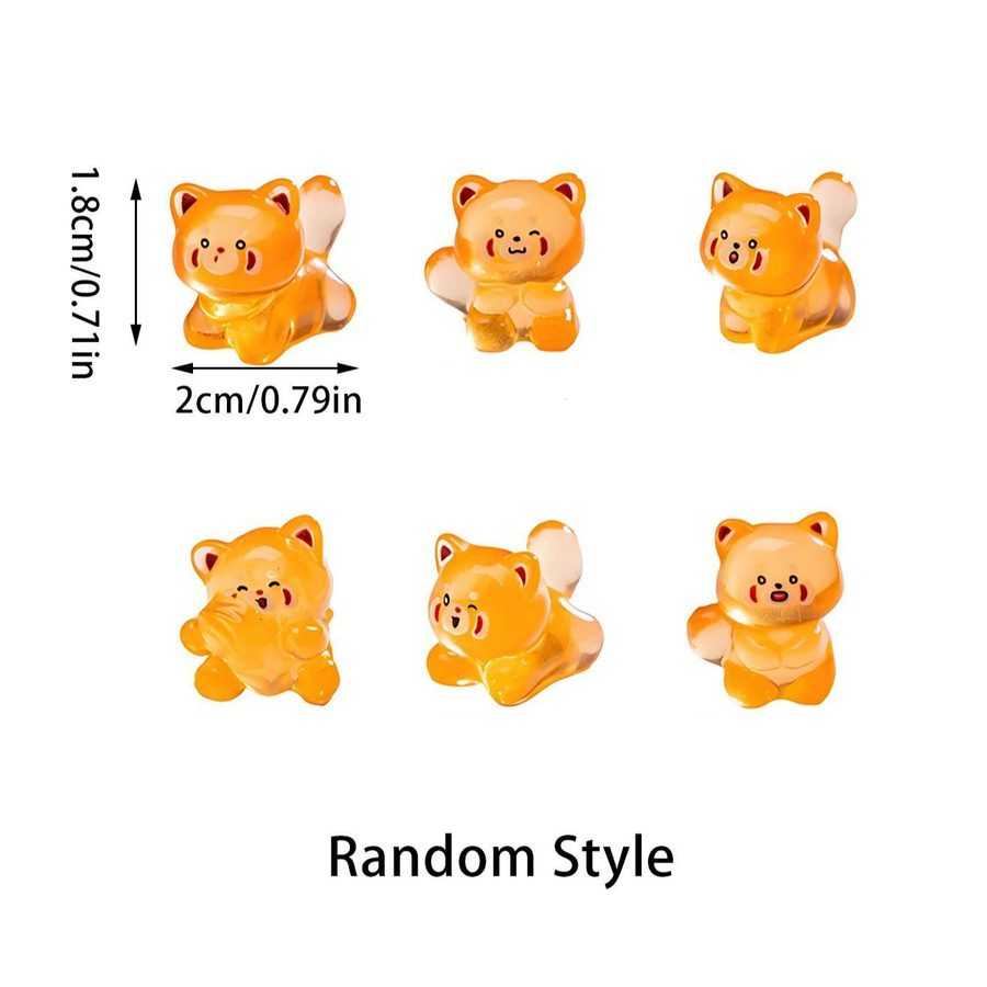 Leuchtende Waschbär-Figuren von Yiran toy in Multicolour zur Dekoration für Feengärten und Anlässe wie Weihnachten oder Geburtstage - Bild 5
