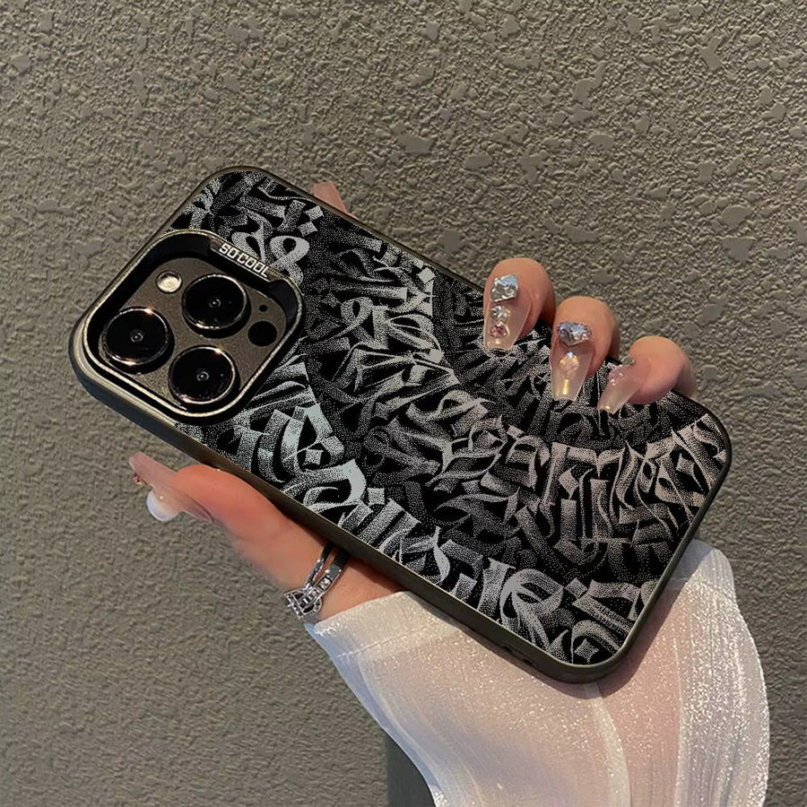 Pokras Totem Design Lampas Art Graffiti Schutzhülle für iPhone 17 16 15 14 13 12 11 Pro Max in Multicolour matte stoßfeste Rückseite - Bild 2