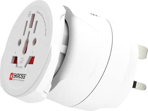 Skross Reiseadapter CO W to UK2 in Weiß - Bild 1