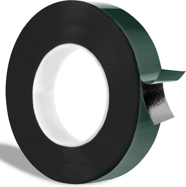 Doppelseitiges PE-Schaumband in Schwarz, 10 m Länge, Breite: 6 cm, wasserdichtes und selbstklebendes Montageband - Bild 1