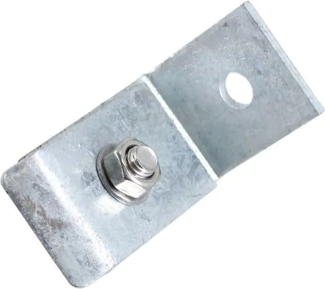 Galaflor Wandanschlusswinkel für Doppelstabmattenzäune 70x50mm, verzinkt, silber, aufputzmontiert - Bild 1
