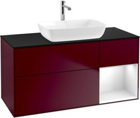 V&B Waschtischunterschrank Finion mit Wandbeleuchtung, Farbe: Weiß, Breite: 120 cm, Tiefe: 50,1 cm, Höhe: 50,1 cm - Bild 1