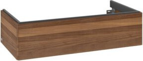 V&B Waschtischunterschrank Antao mit Auszugsbeleuchtung, Farbe: Warm Walnut, B/T/H: 98,8 x 25,6 x 49,3 cm, ohne Front - Bild 1