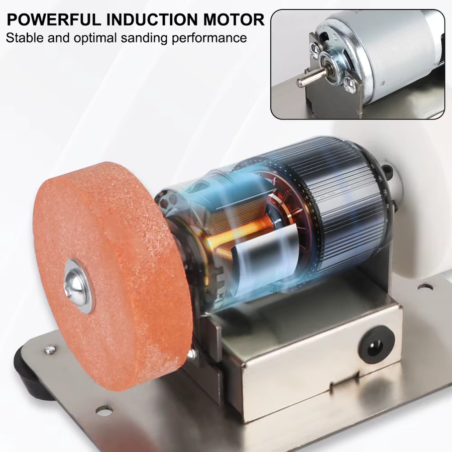 MachineArtifact Mini Elektrische Schleifmaschine mit Doppelschleifer für Grob- und Feinschleifarbeiten - Bild 5