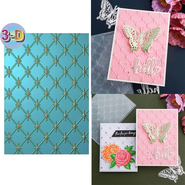 3D-Prägeordner aus Kunststoff mit bemalter Textur für Kartenherstellung und Scrapbooking - Bild 1