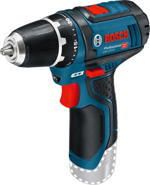 Bosch Professional Akku-Bohrschrauber GSR 12V-15 C Solo in Blau/Schwarz - Bild 1