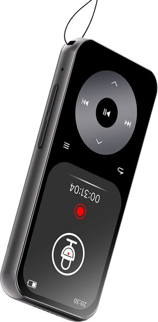 Famue MP3-Player mit Bluetooth 5.4 und 2-Zoll-IPS-Display in Schwarz für HiFi-SQ und Aufnahmen - Bild 1