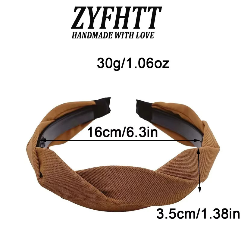 ZYFHTT Stirnband mit breitem Rand und gedrehtem Design, Damen - Bild 4