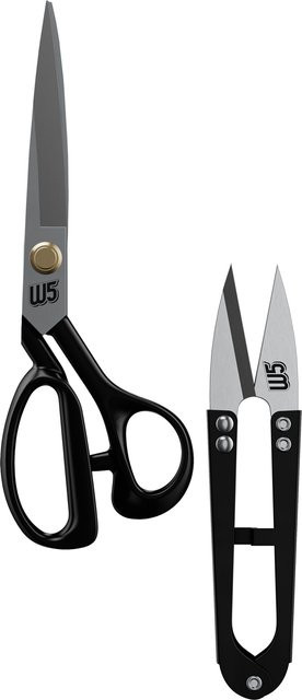W5 Schneiderschere und Fadenschneider Set aus Carbonstahl in Schwarz, Breite: 25,4 cm - Bild 1