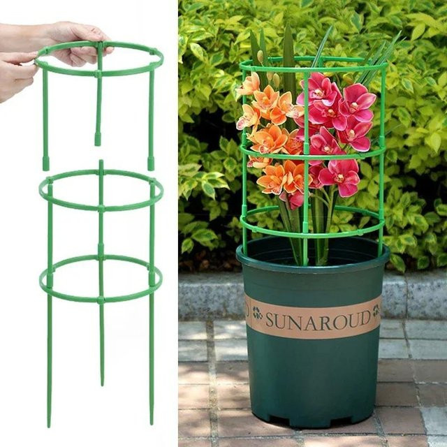 Xiao Home Pflanzenstützpfahl Halbkreis als Kletterhalterung für Blumen und Kletterpflanzen in Schwarz - Bild 1