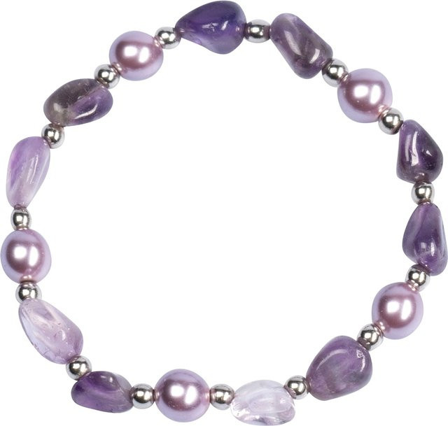 Perlen-Armband Amethyst, Unisex - Bild 1