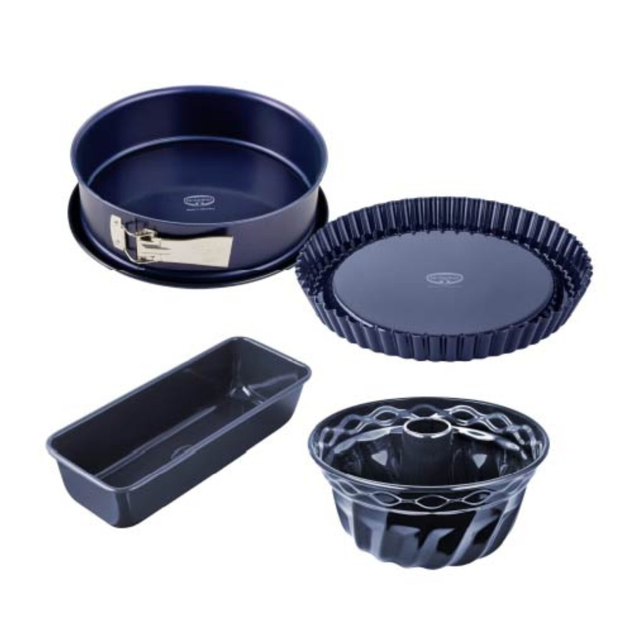 Dr. Oetker Backformen-Set Back-Liebe Emaille, 4-teilig, Blau, Springform, Antihaftbeschichtung - Bild 2