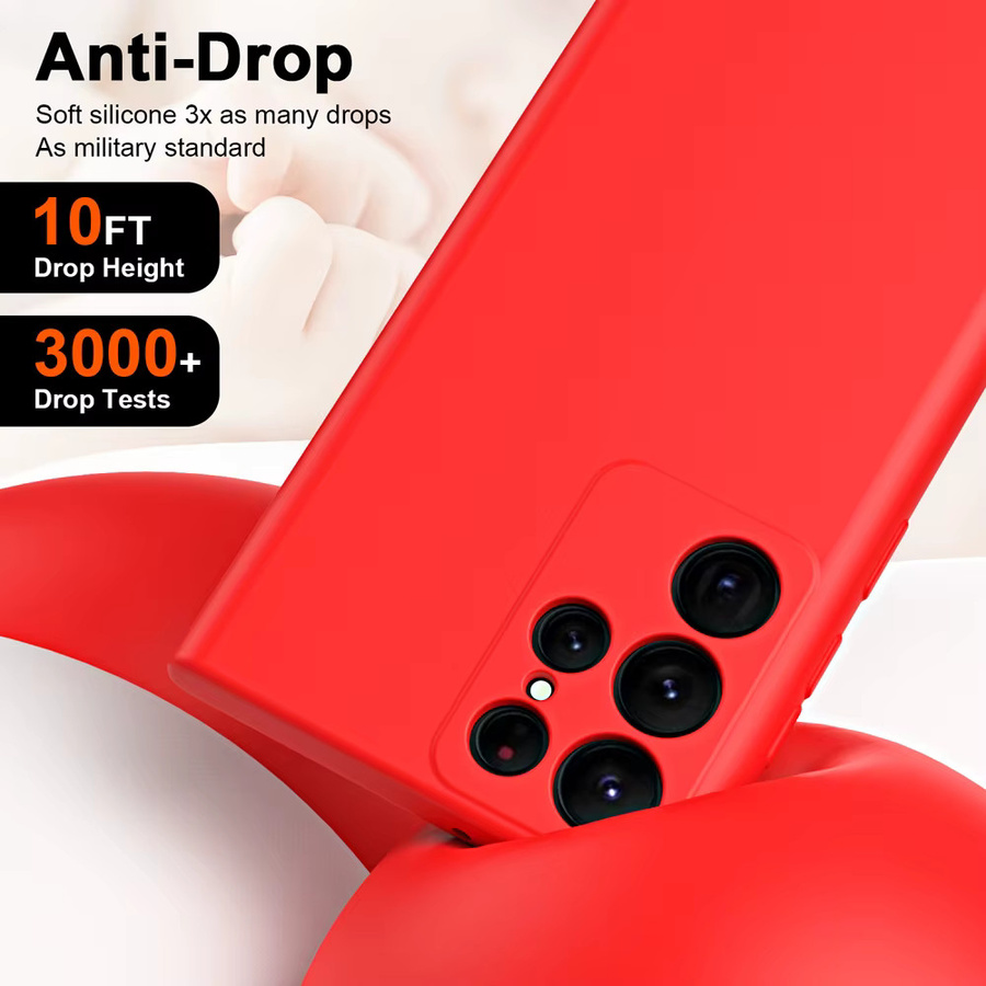 Samsung Galaxy S25 Ultra Flüssigsilikonhülle in Rot - Bild 5