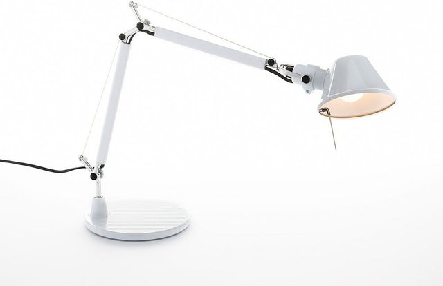 Artemide Tolomeo Micro Tavolo Tischleuchte in Weiß glänzend, verstellbare Schreib- und Nachttischleuchte mit E14 Fassung - Bild 1