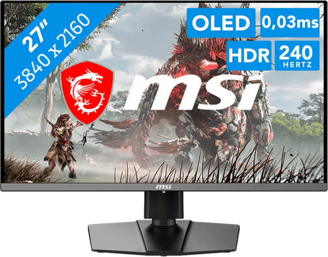 MSI MPG 272URX QD-OLED Gaming Monitor 4K UHD 240Hz Schwarz - Bild 1