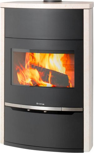 COLOR EMAJL Kaminofen Alaska aus Naturstein in Beige mit 7,8 kW Leistung - Bild 1