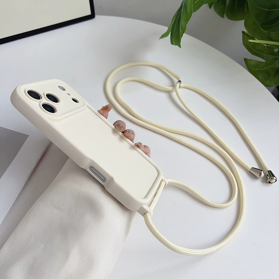 Stoßfeste Handyhülle für Apple iPhone mit Umhängeband und Kameraschutz, Braun - Bild 3