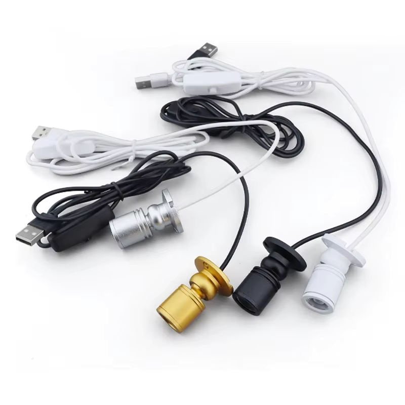 KAISANXINYI LED USB Strahler 3W in Silber zur Oberflächenmontage für Vitrine und Schrank - Bild 3
