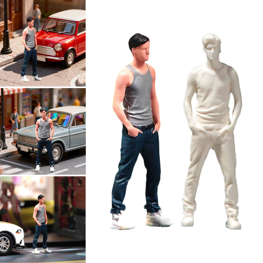 Tooyful Miniatur-Männerfigur, Einzelfigur, Maßstab 1:64, Kunststoff - Bild 3