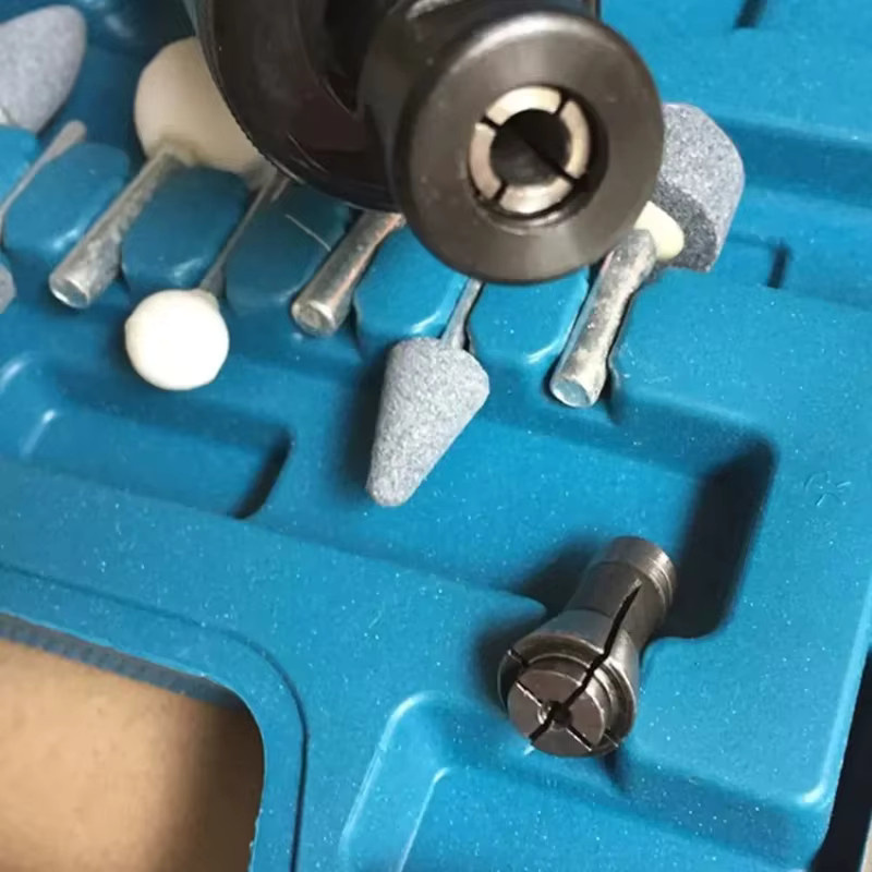 FATCOOL Spannzangen-Set für pneumatische Stabschleifer, 2 Stück, Farbe: Silber, Durchmesser: 3 mm und 6 mm - Bild 4