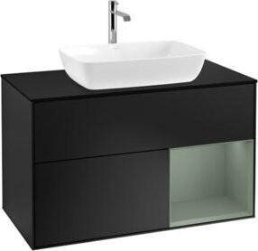 V&B Waschtischunterschrank Finion 100 Wandbeleuchtung Blau Lackiert B/T/H: 100 x 50,1 x 50,1 cm - Bild 1