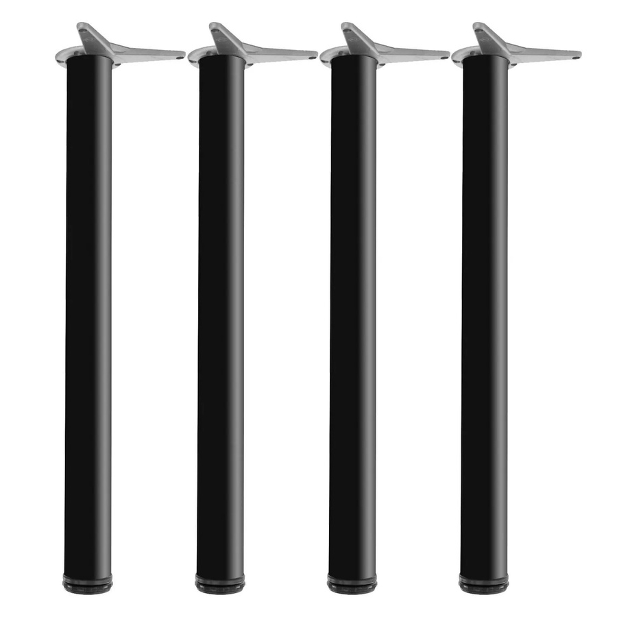 vasalat Set Camar Tischbeine aus Stahl, höhenverstellbar, Ø 60 mm, Schwarz matt, 4 Stück, Höhe: 700-730 mm - Bild 2
