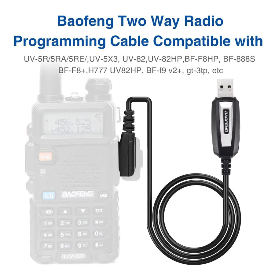 Baofeng USB-Programmierkabel in Schwarz für UV-5R, BF-888S und Quansheng UV-K5/K6 Walkie-Talkies - Bild 3