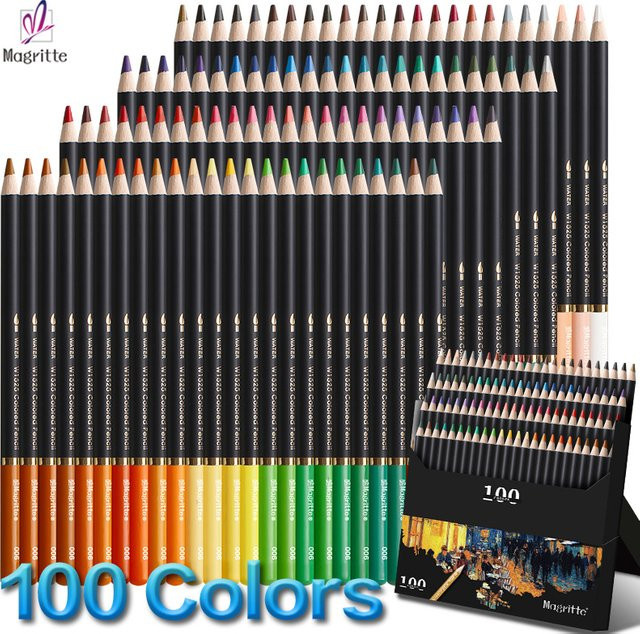 100-teiliges Aquarell-Buntstifte-Set mit Pinsel in Multicolour für Erwachsene zur Nass- oder Trockenanwendung - Bild 1